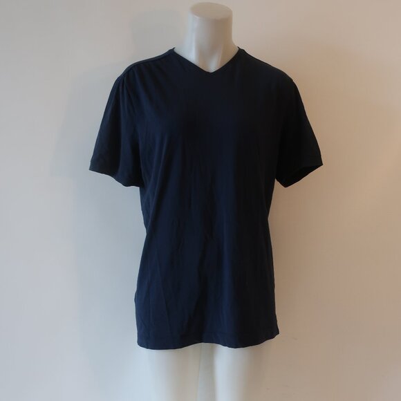 Mens Transit Uomo  Navy Blue V-Neck T-Shirt Size L - Picture 1 of 5